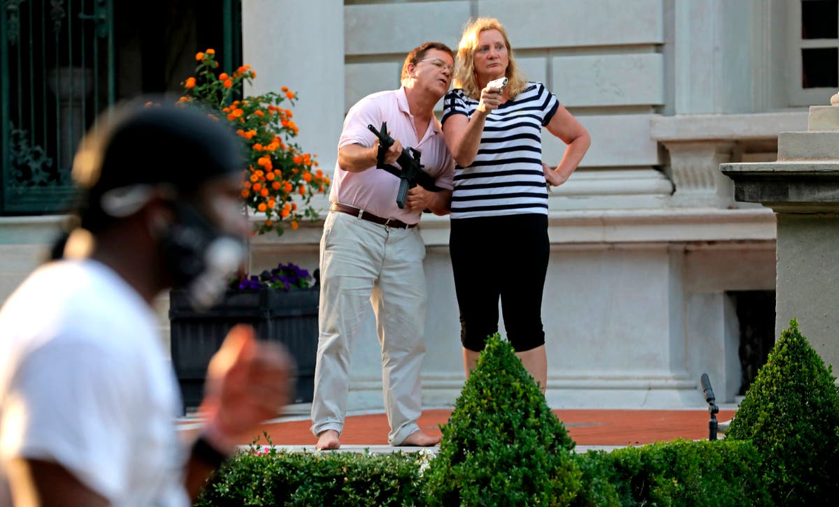 Missouri governor pardons couple who pointed guns at Black Lives Matter demonstrators
