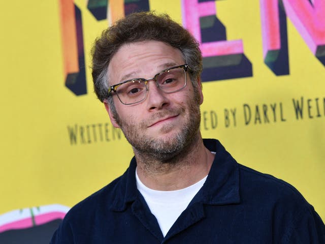 <p>Seth Rogen at a film premiere in July</p>