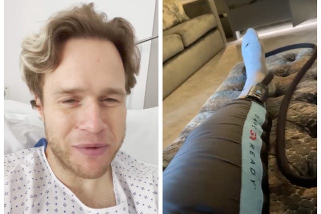 <p>Olly Murs shared an update from hospital with his fans</p>