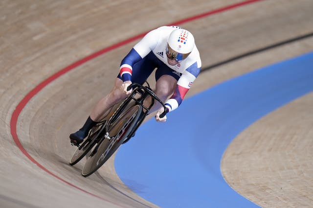 Great Britain’s Jason Kenny in action in men’s sprint qualifying (Danny Lawson/PA Images).