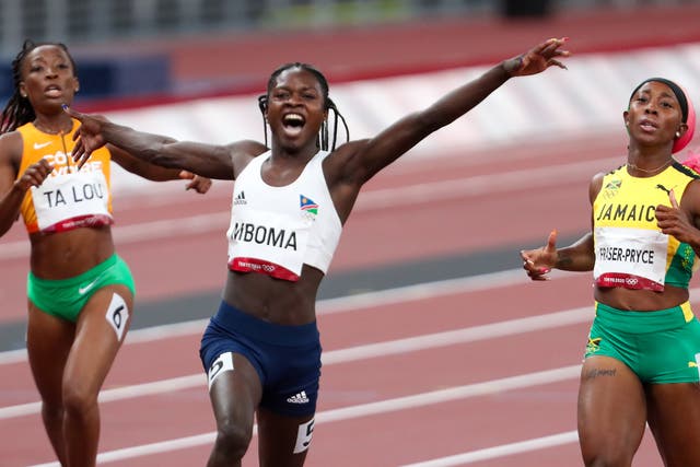 <p>Christine Mboma captures silver in the women’s 200m at Tokyo 2020</p>