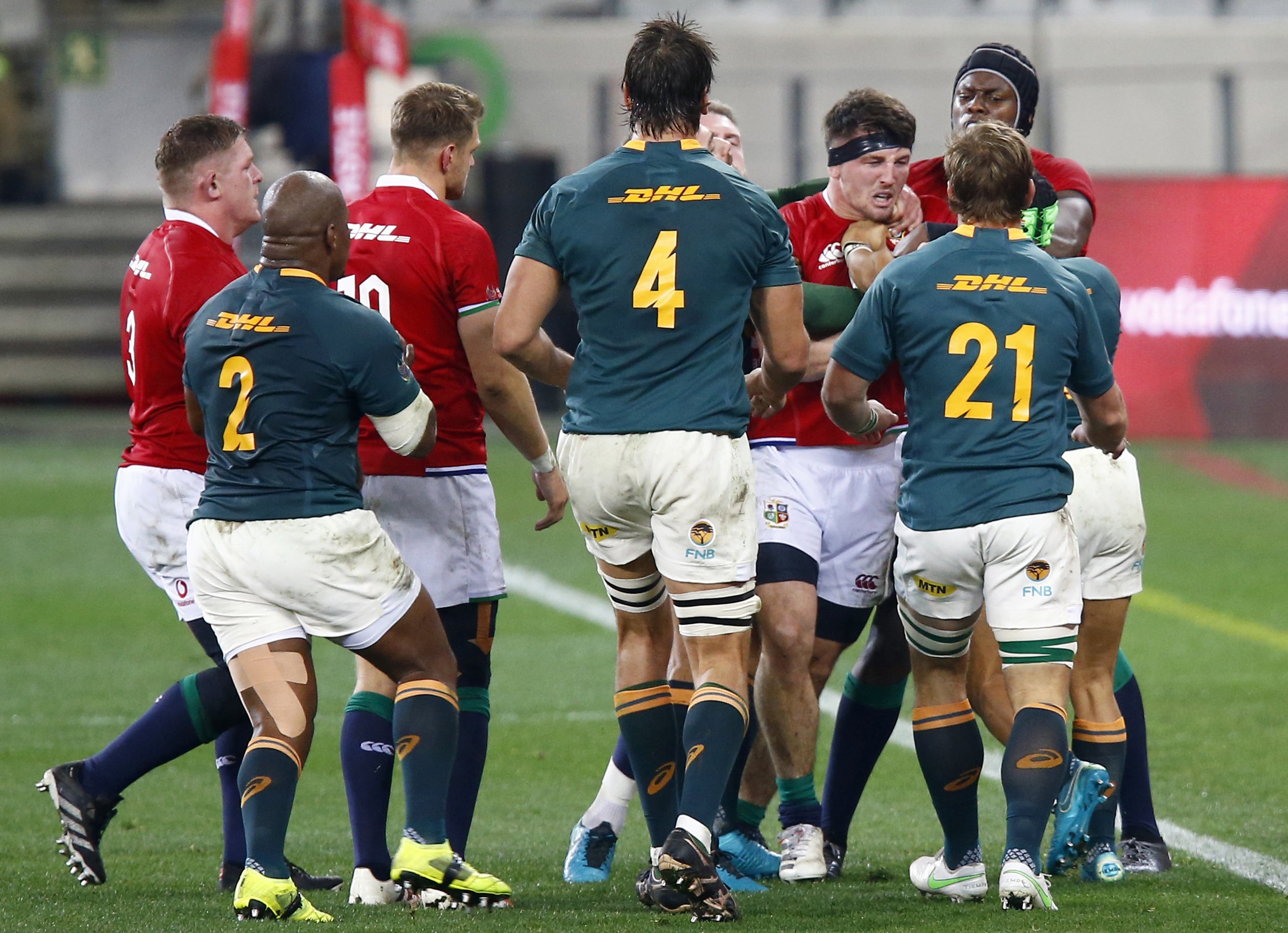 The Lions and South Africa fought out a stormy second Test (Steve Haag/PA)