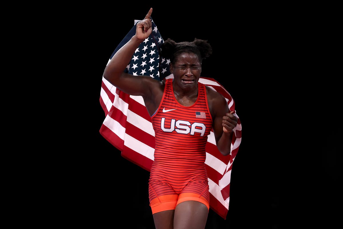 First Black wrestling champion becomes Olympic breakout star for amazing reaction to winning Gold for USA