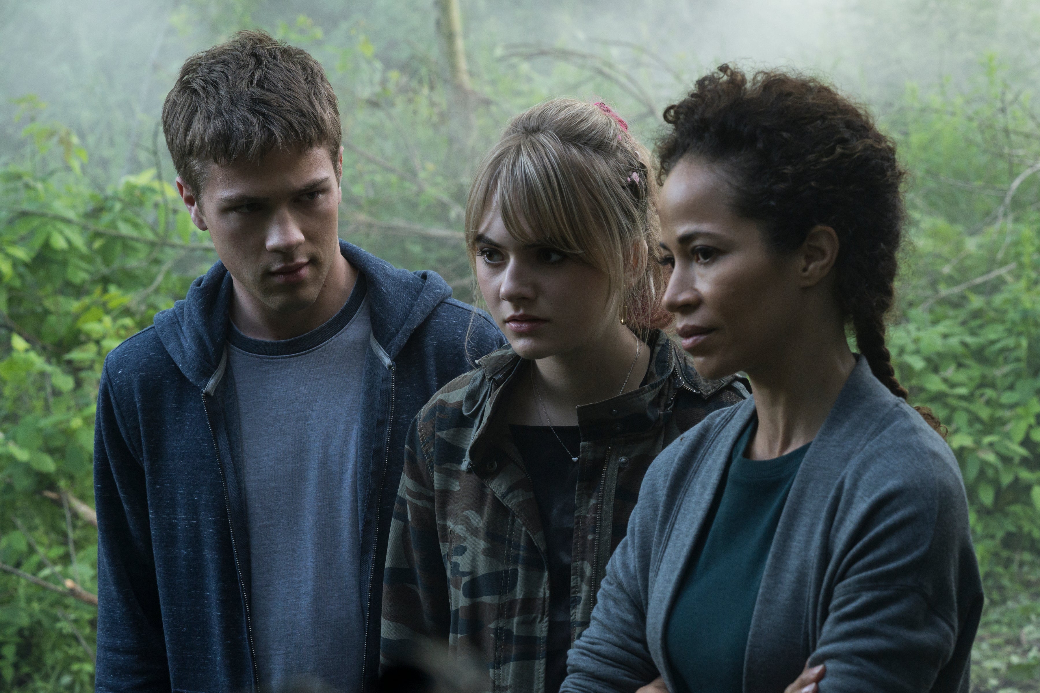 Connor Jessup, Emilia Jones and Sherri Saum in Netflix fantasy drama ‘Locke & Key’