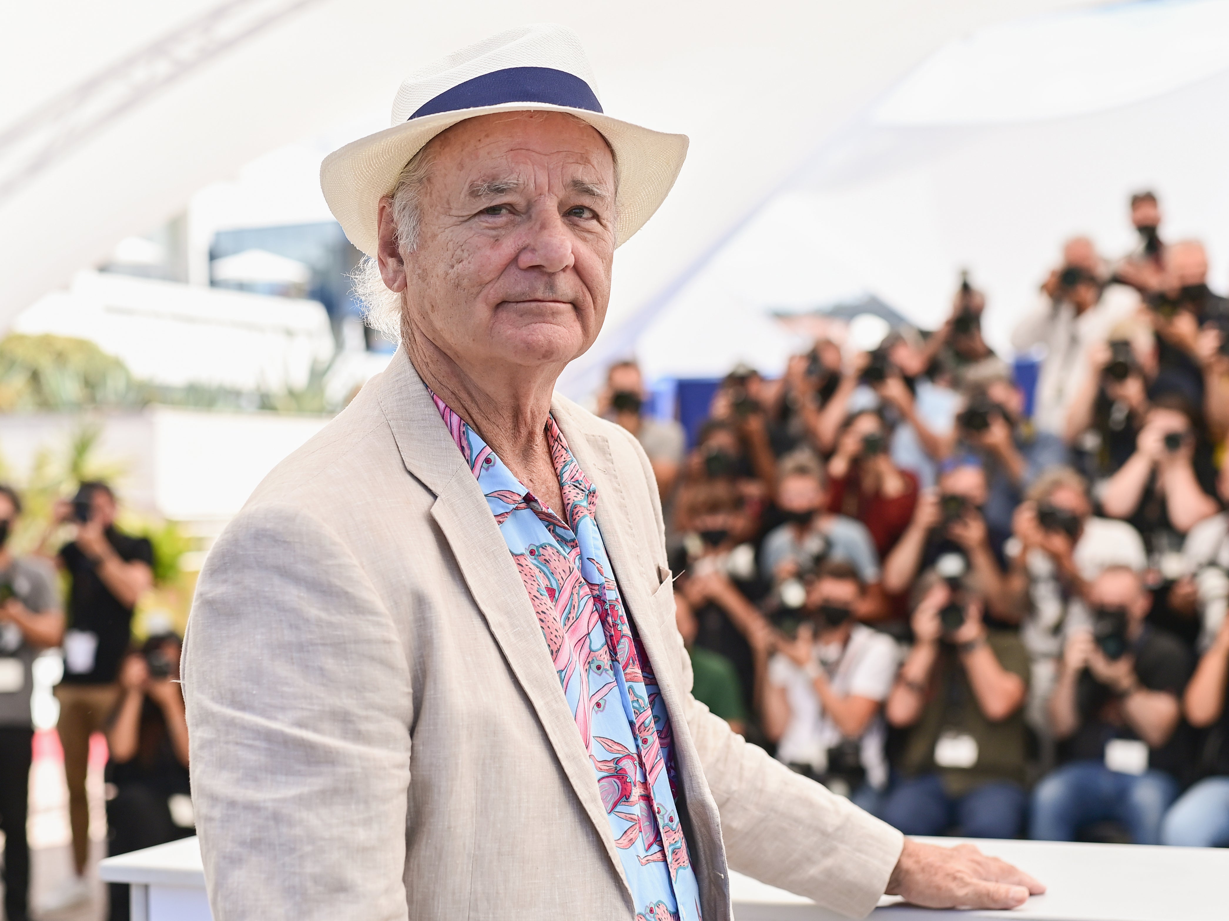 Bill Murray at a photocall for ‘New Worlds: The Cradle Of Civilization’ during the 74th annual Cannes Film Festival on 16 July 2021