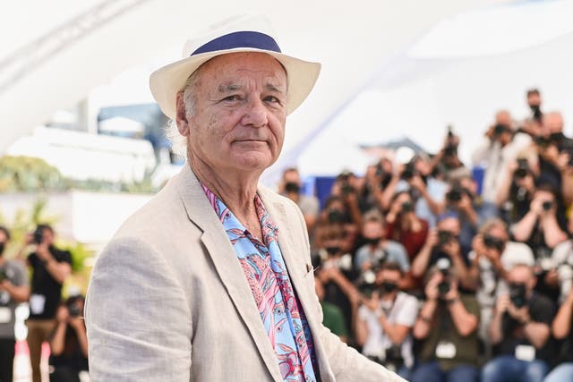 <p>Bill Murray at a photocall for ‘New Worlds: The Cradle Of Civilization’ during the 74th annual Cannes Film Festival on 16 July 2021</p>