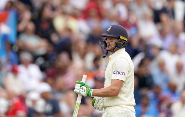 Jos Buttler walks off after being caught out during day one (Tim Goode/PA)