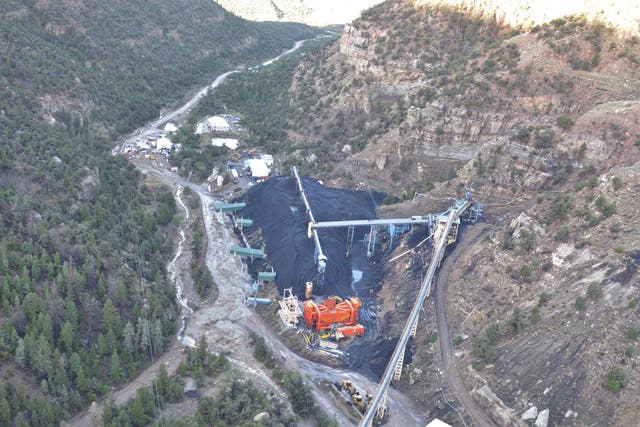 <p>A flash flood at Gentry Mountain Mine has caused devastation</p>