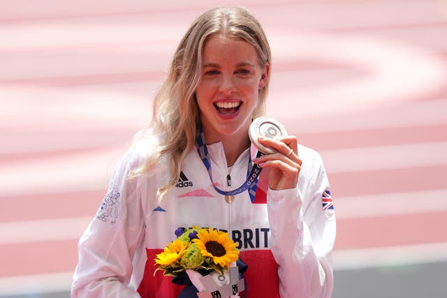 Great Britain’s Keely Hodgkinson won 800m silver. (Martin Rickett/PA)