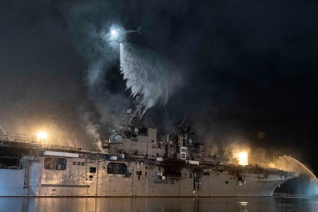 Navy Ship Fire