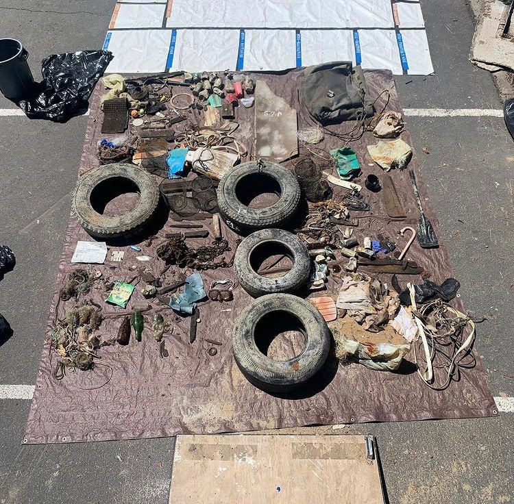 Clean Up The Lake divers have dredged up everything from ID cards, tires and towels to phones, sunglasses and stereos