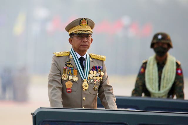 <p>Myanmar’s military ruler Senior General Min Aung Hlaing </p>