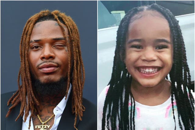 <p>Fetty Wap (left) and his late daughter Lauren</p>