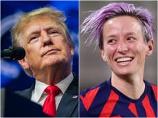 Trump brands US women’s soccer team ‘leftist maniacs’ and targets Megan Rapinoe’s hair in wild rant