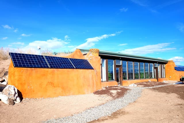 <p>The Earthship visitor centre</p>