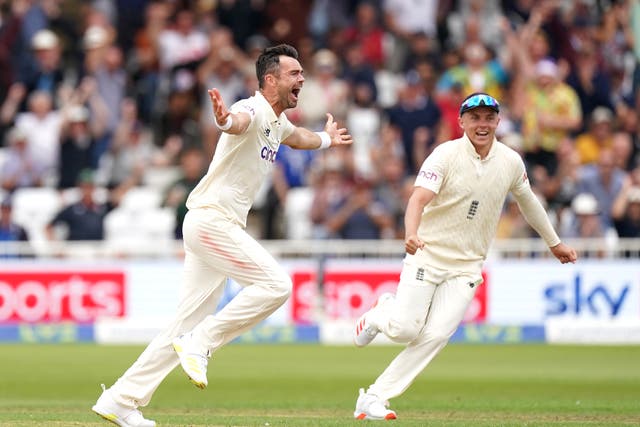 England’s Jimmy Anderson celebrates the wicket of India’s Virat Kohli during day two of Cinch First Test match at Trent Bridge, Nottingham. Picture date: Thursday August 5, 2021.