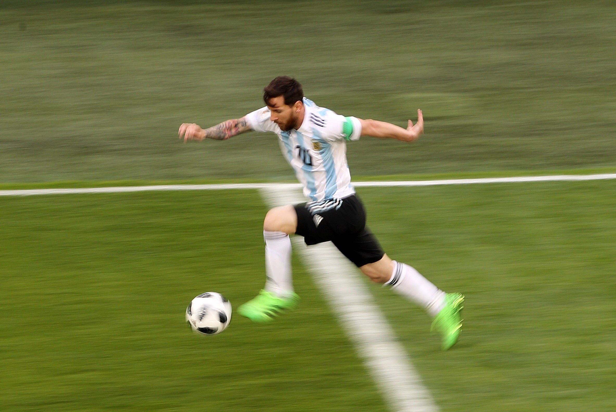 Could Lionel Messi be heading for the Premier League (Owen Humphreys/PA)
