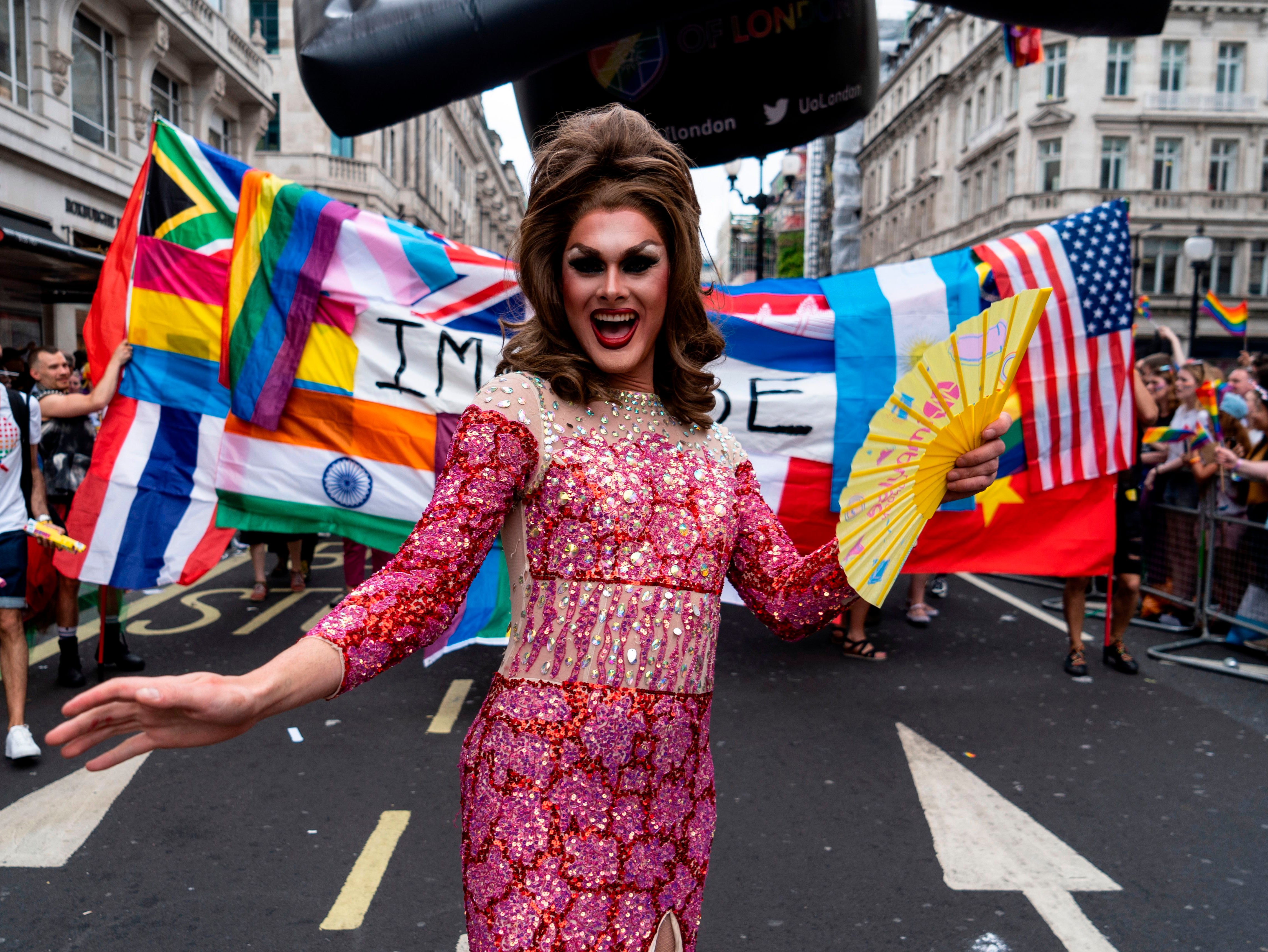 Pride in London had been expected to draw tens of thousands of people