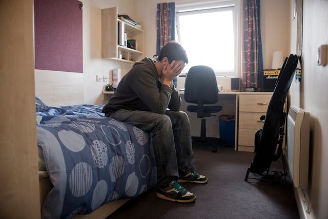 A Generic Photo of a stressed male student. See PA Feature FAMILY Student Mental Health. Picture credit should read: Alamy/PA. WARNING: This picture must only be used to accompany PA Feature FAMILY Student Mental Health.