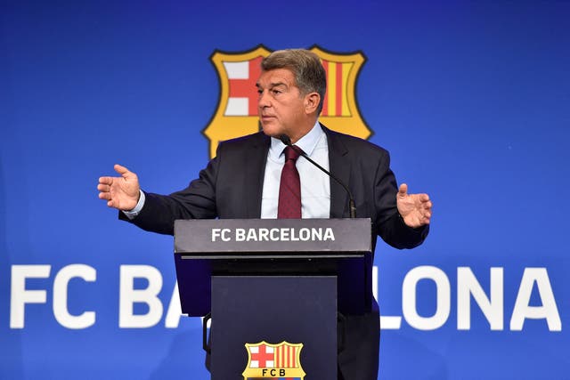 <p>Joan Laporta has not been in contact with Lionel Messi’s representatives </p>