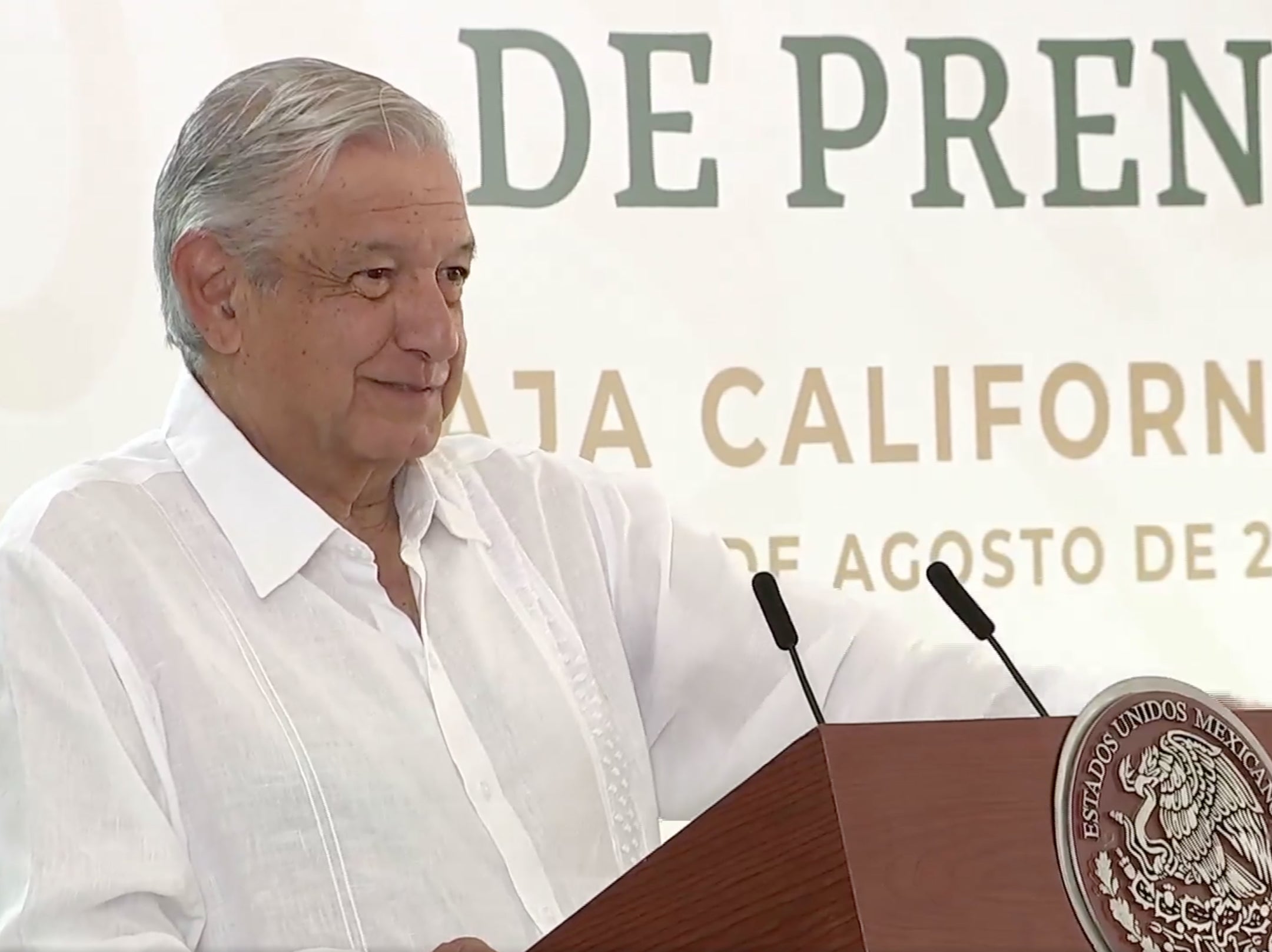 <p>López Obrador visitó la entidad en el marco de un creciente repunte de contagios por COVID-19 que azotan al estado como parte de la tercera ola que vive el país.</p>