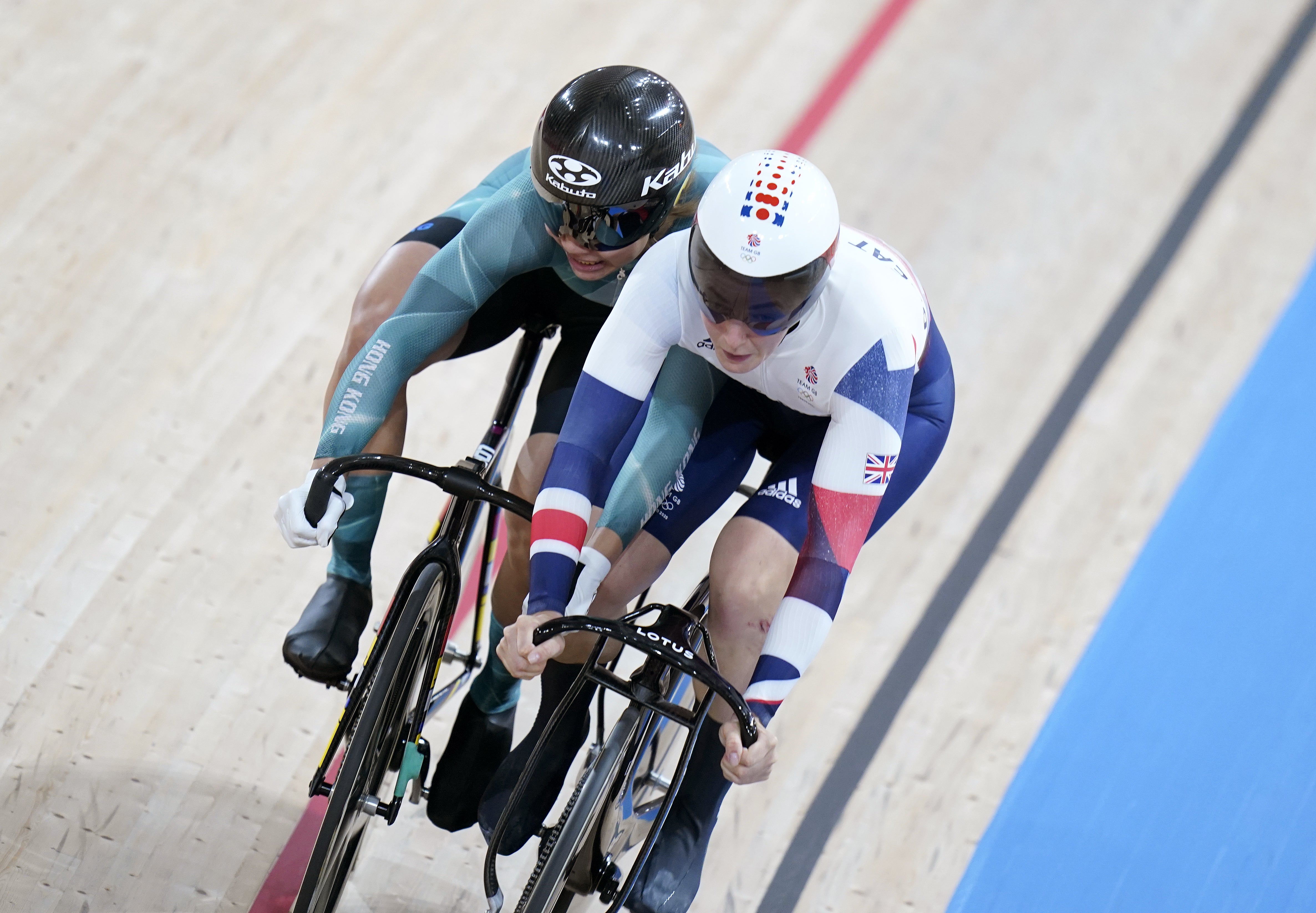 Katy Marchant advanced to the 1/8 finals of the women’s sprint (Danny Lawson/PA)
