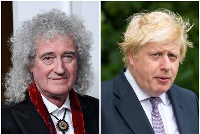 <p>Brian May has criticised Boris Johnson for his handling of the pandemic</p>