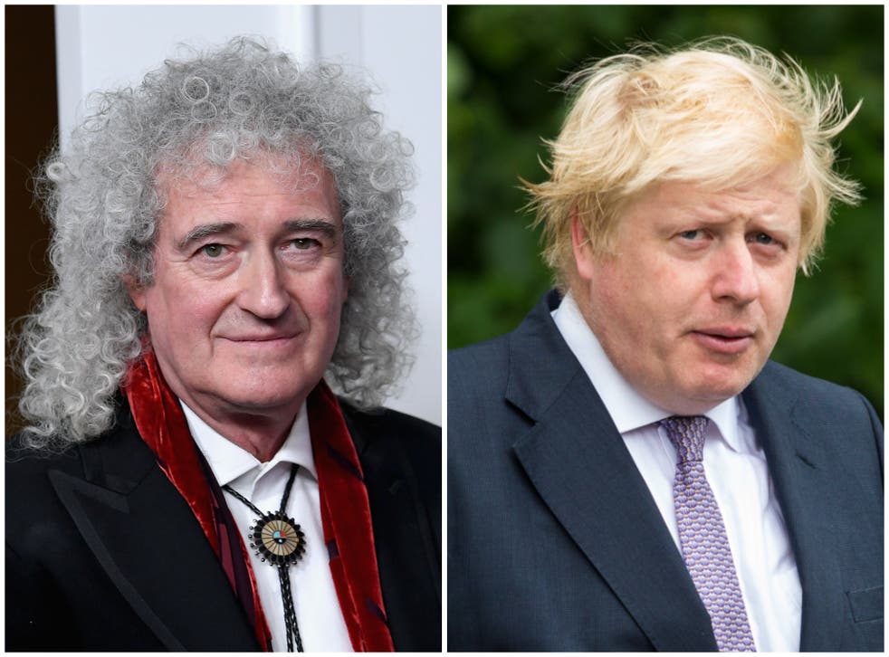 <p>Brian May has criticised Boris Johnson for his handling of the pandemic</p>
