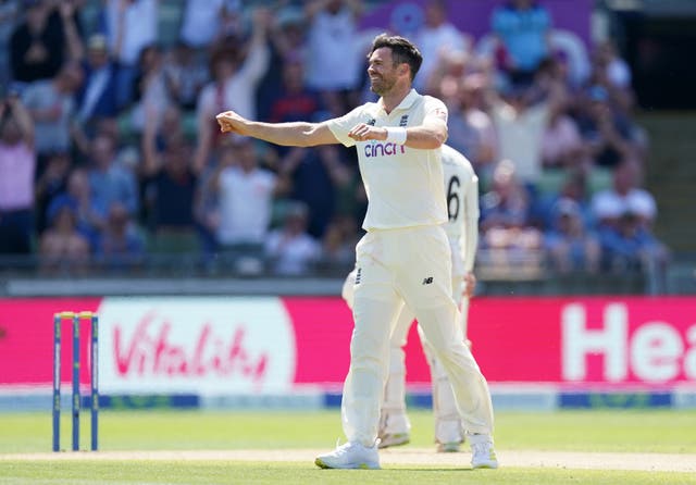 James Anderson moved third in the all-time list of Test wicket-takers (Mike Egerton/PA)