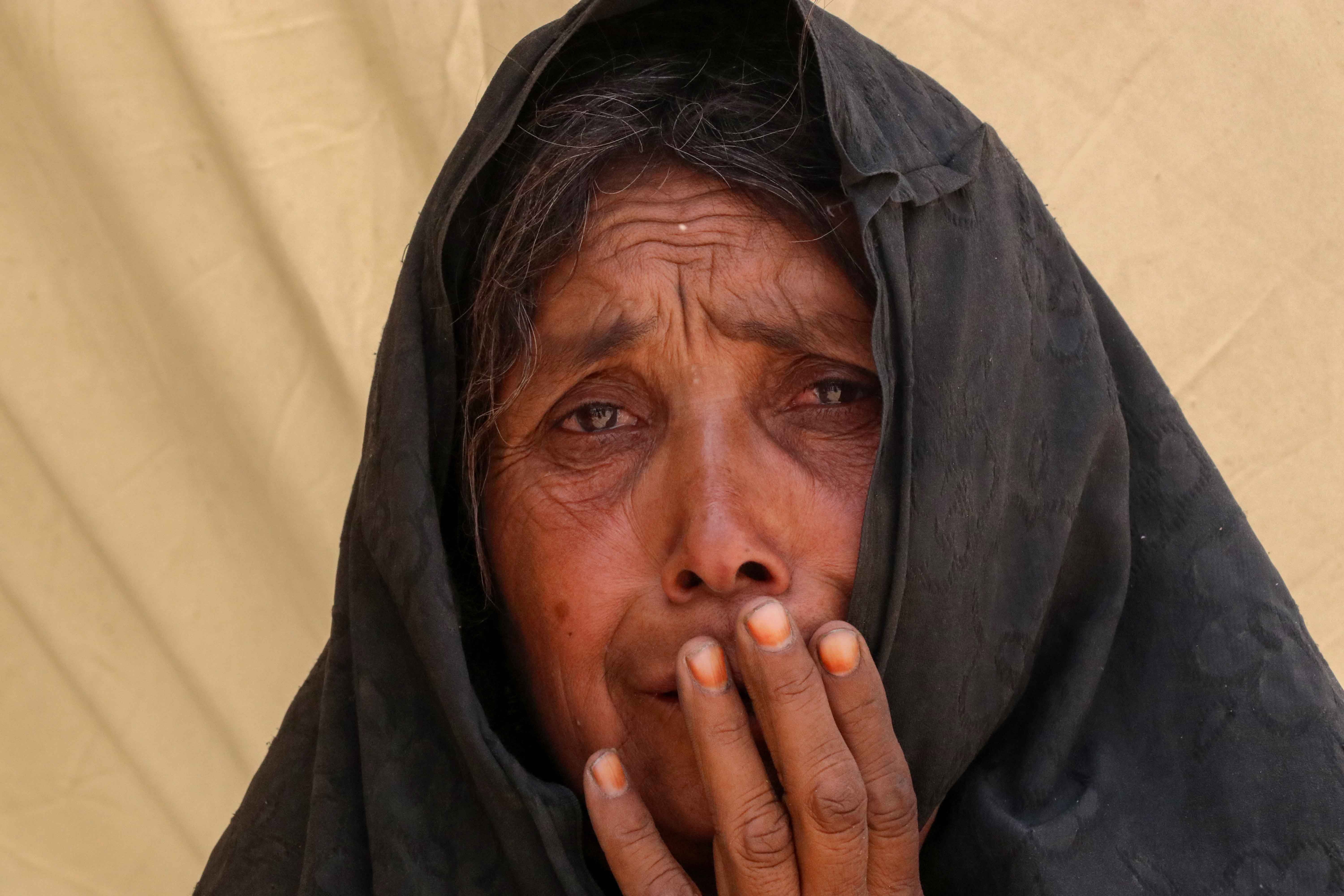An Afghan woman displaced by the fighting ravaging the country