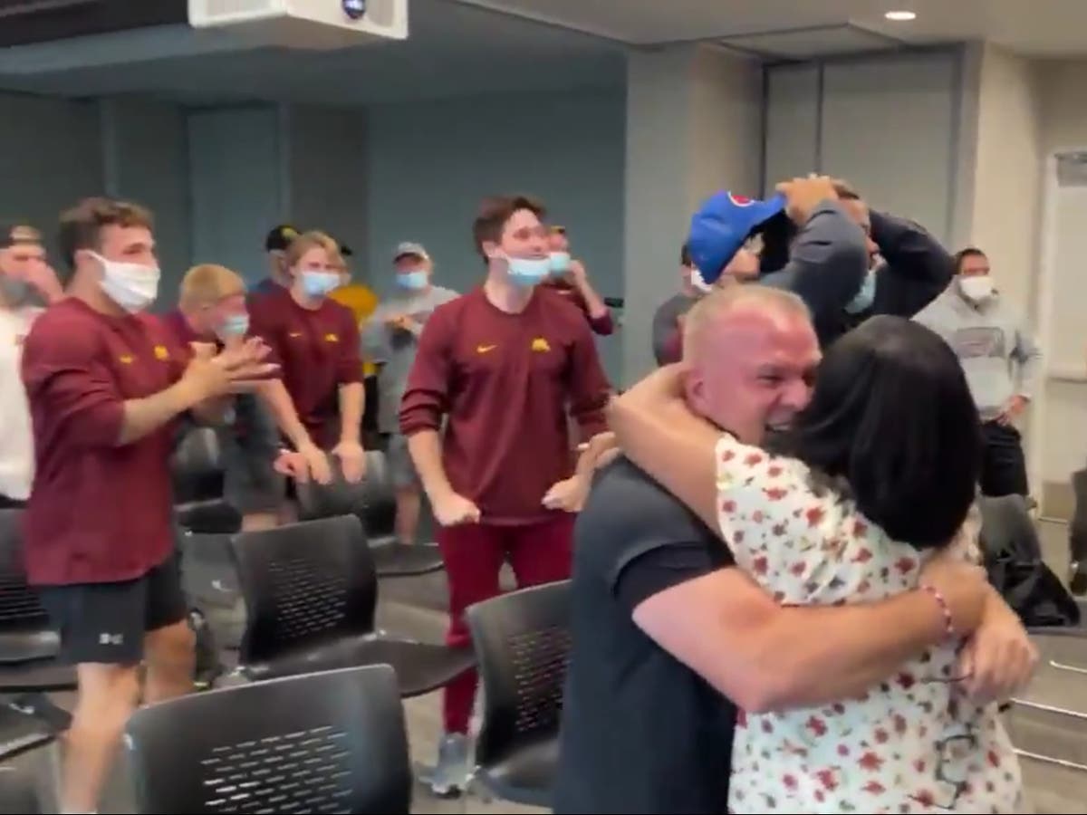 Wrestler&rsquo;s family go wild in reaction to his gold medal win