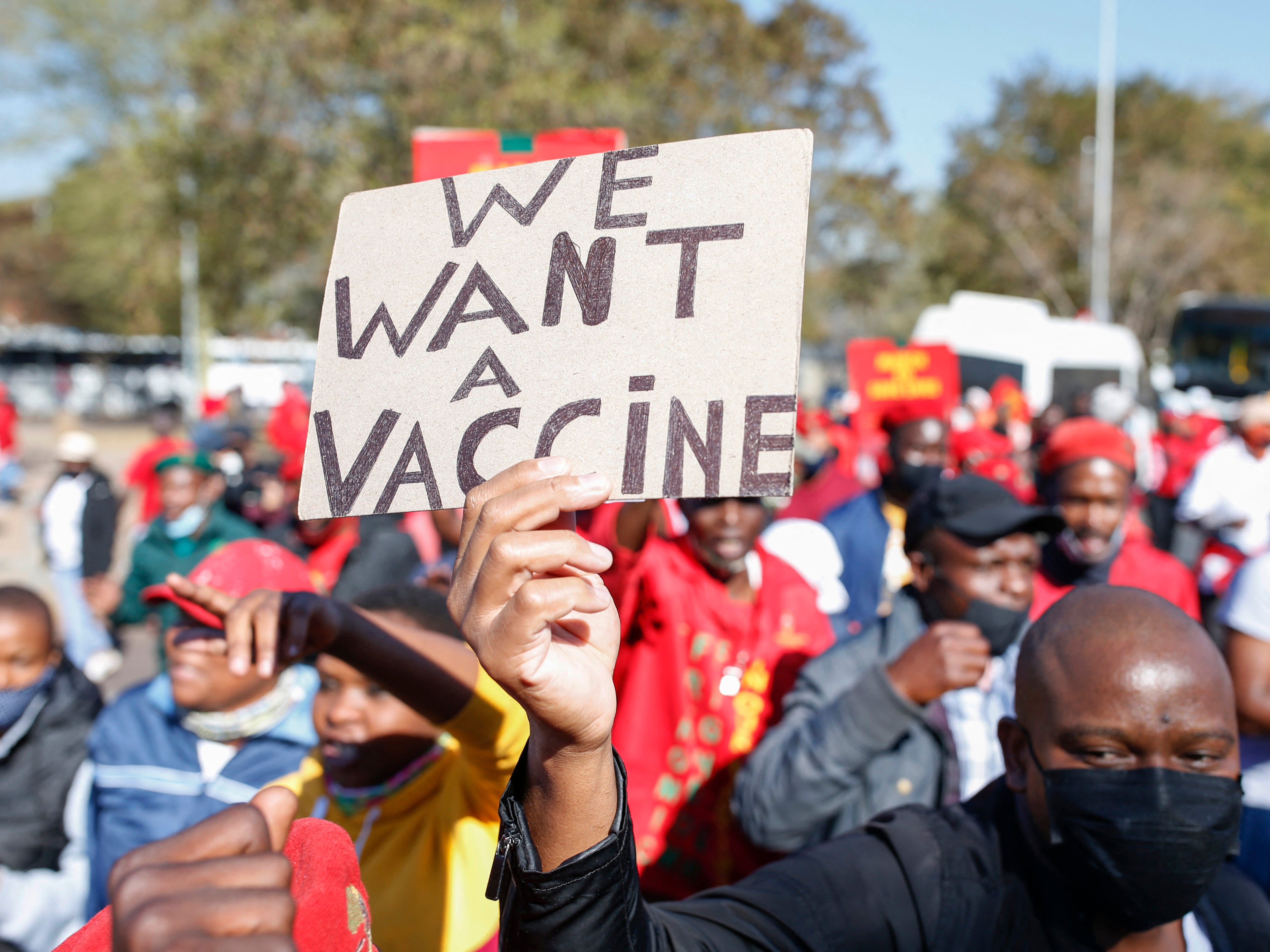 A march to the South African Health Products Regulatory Authority in Pretoria in June