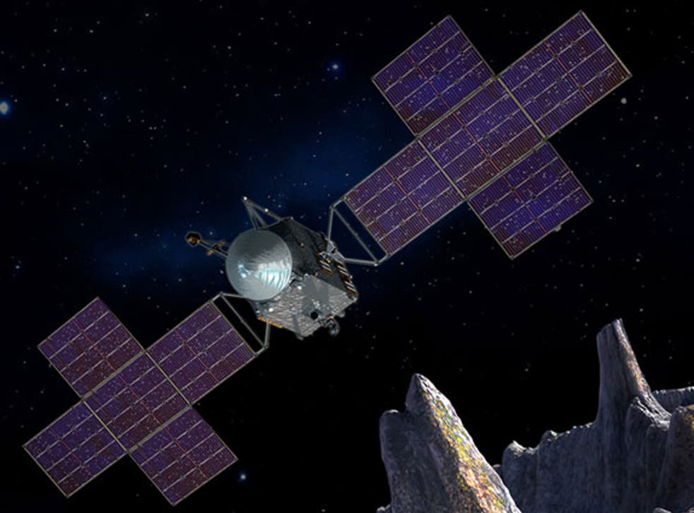 <p>An artist’s impression of the Psyche spacecraft</p>