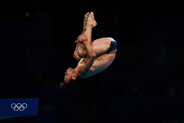 <p>Tom Daley qualified in fourth place for the semi-finals of the men’s 10m platform (Adam Davy/PA)</p>
