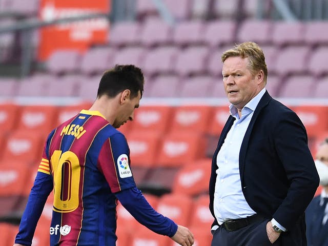 <p>Lionel Messi’s exit is hard to understand for Ronald Koeman</p>