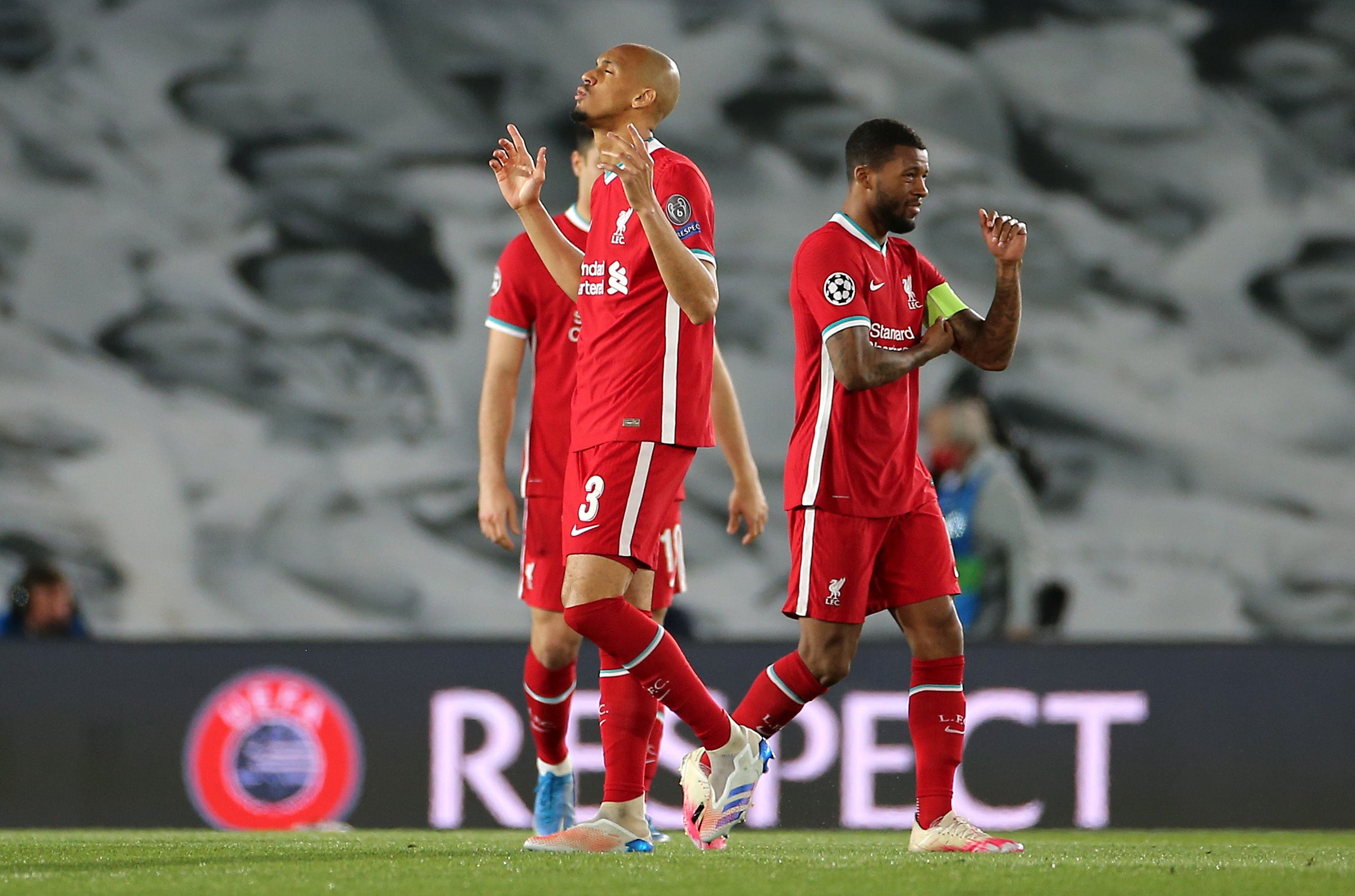 Fabinho (left) has admitted he will miss Georginio Wijnaldum (PA)