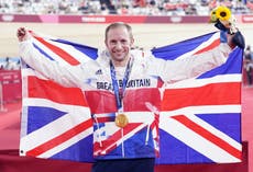 Jason Kenny in seventh heaven after winning keirin gold at Tokyo Olympics