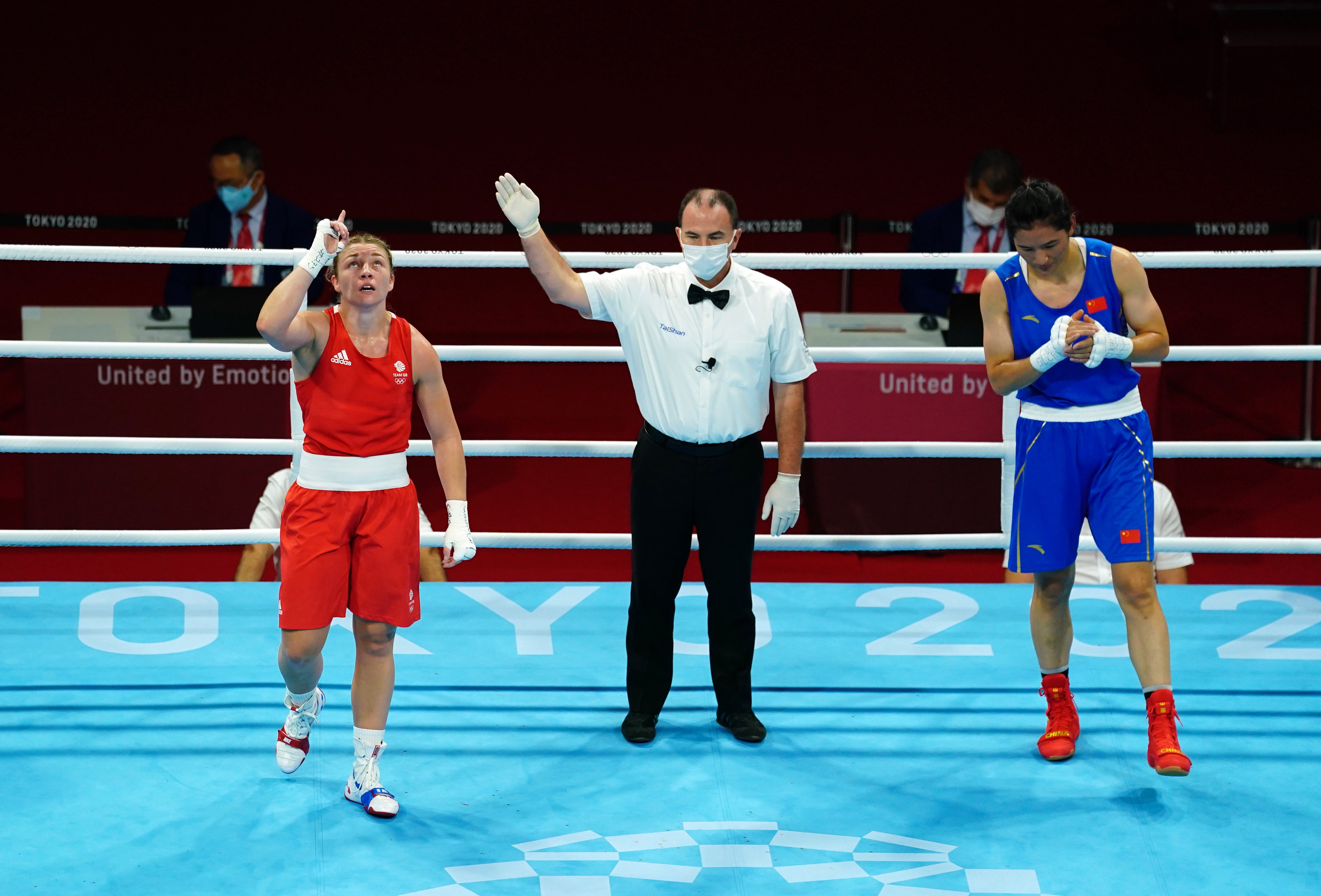 Lauren Price (left) claimed Great Britain’s final gold of the Games in the women’s middleweight (Adam Davy/PA)