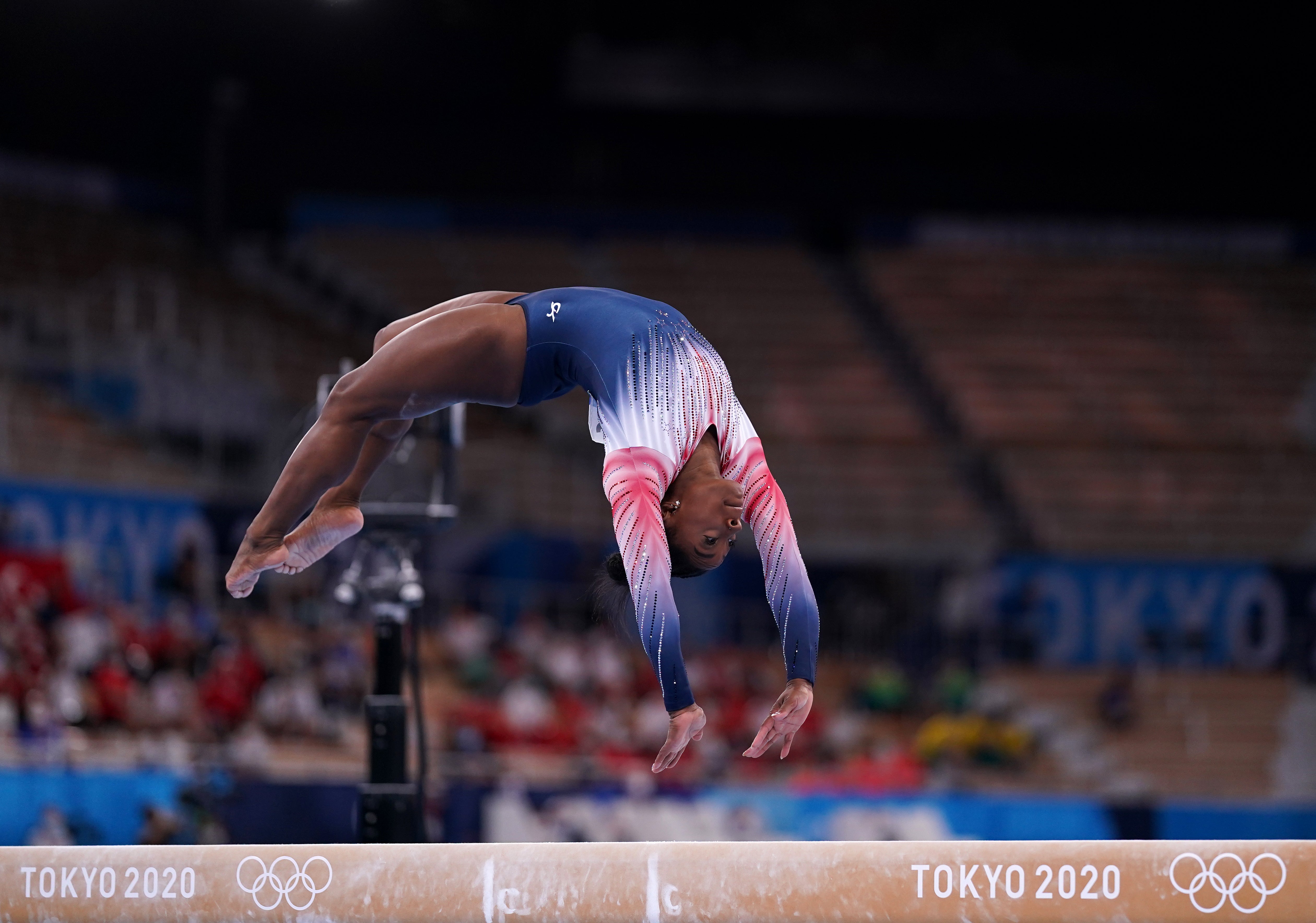 Simone Biles won her seventh Olympic medal with bronze on the beam after a mentally tough week (Mike Egerton/PA)