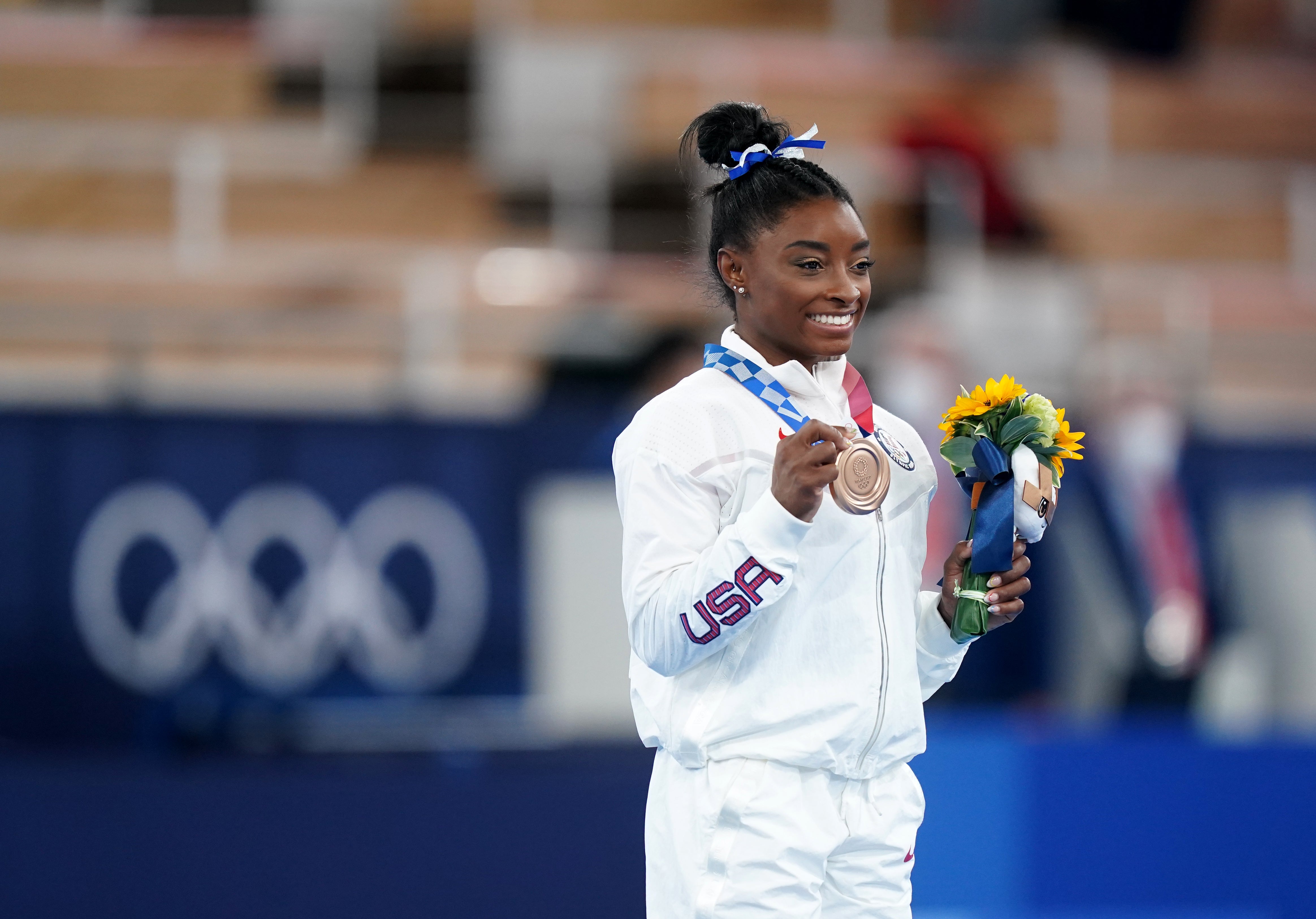 Biles withdrew early in the women’s team final, citing a desire to protect her mental health but returned to finish third in the beam (Mike Egerton/PA)