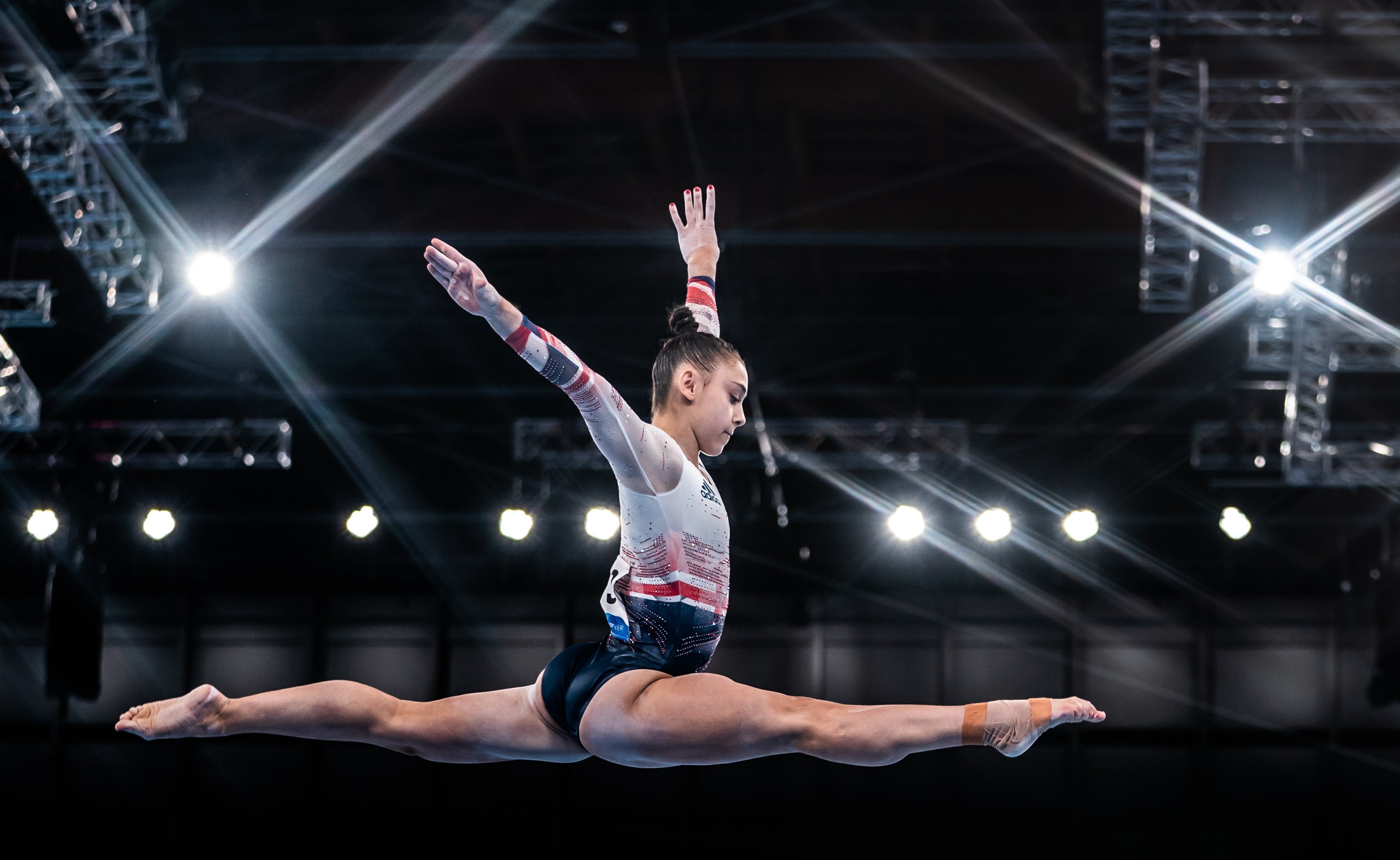Great Britain’s Jessica Gadirova in action on the balance beam (Danny Lawson/PA)