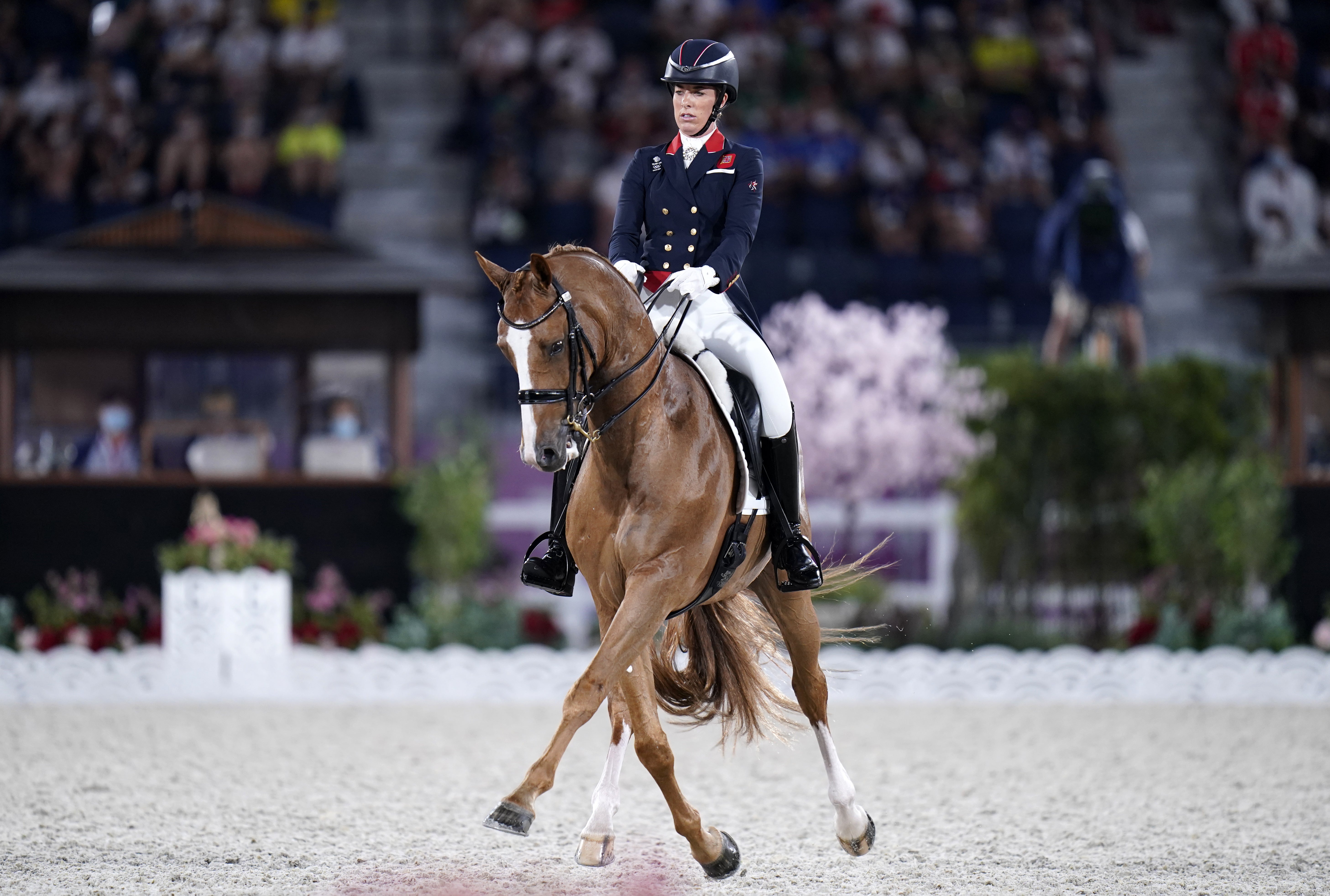 Charlotte Dujardin won bronze in the Grand Prix Freestyle – Individual Final, on Gio, to become Great Britain’s most decorated female Olympian with six medals, on the fifth day (Danny Lawson/pa)