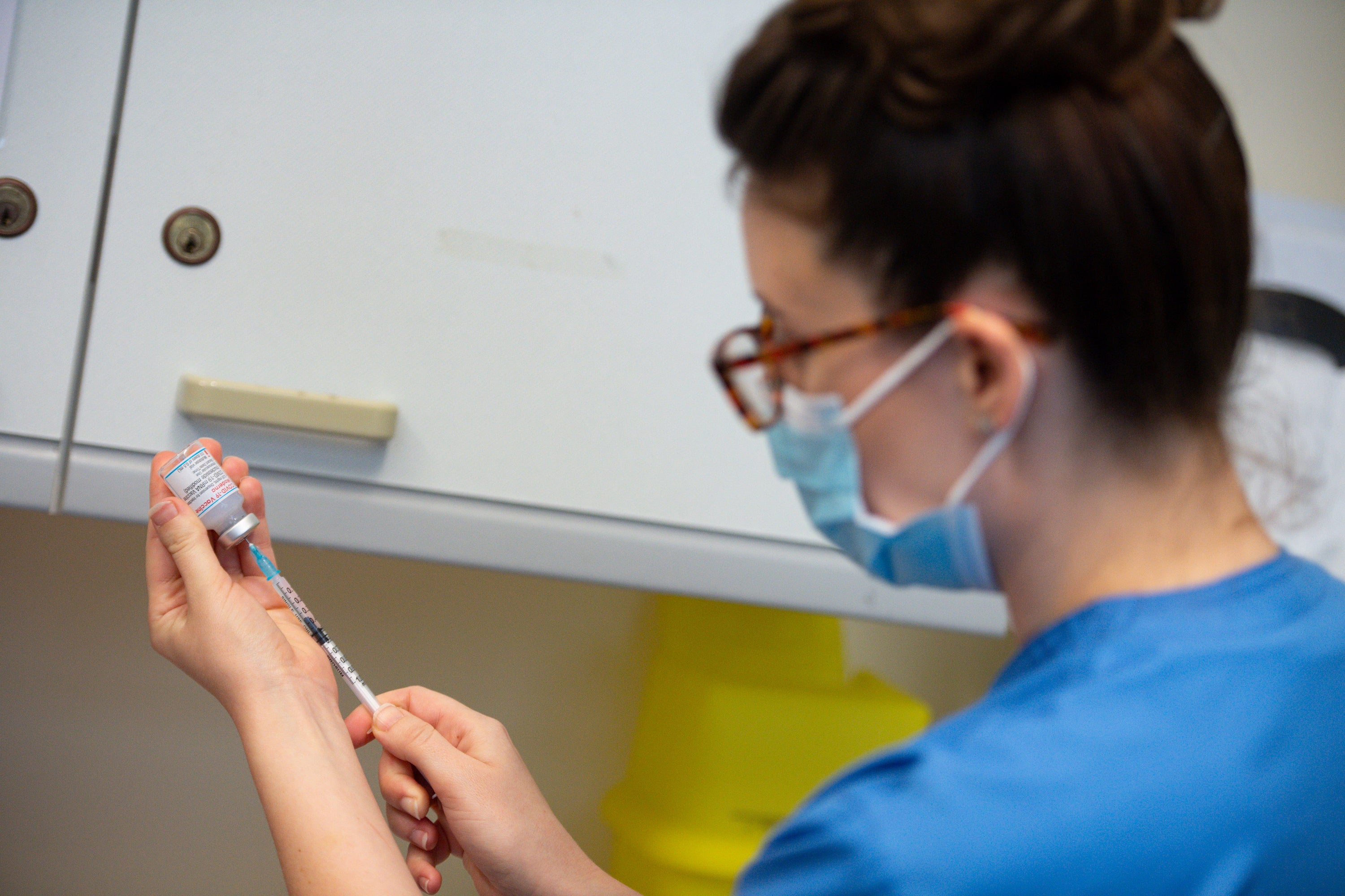 Stock image of a nurse preparing the Moderna Covid-19 vaccine (PA)