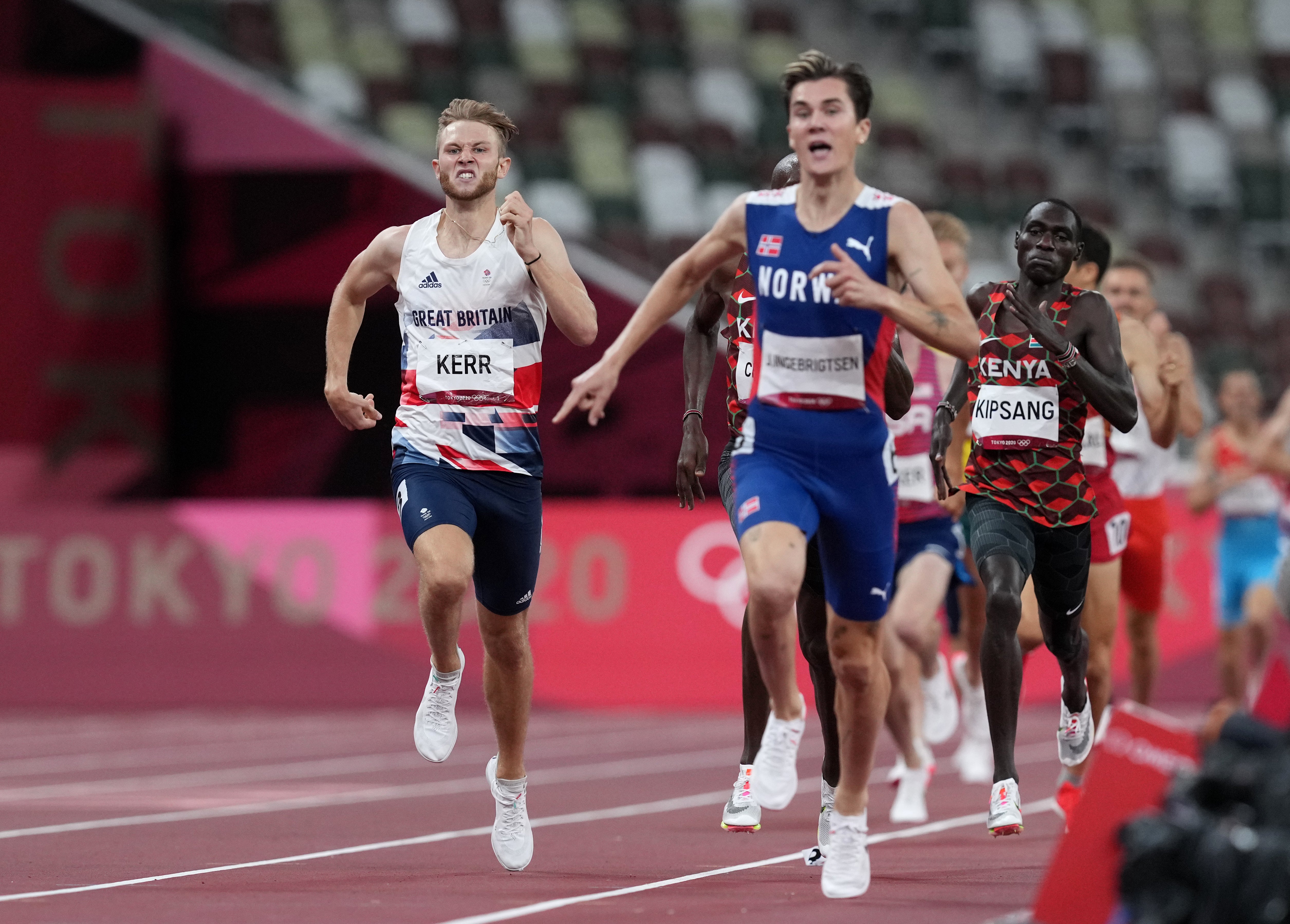 Josh Kerr (left) underlined his promise with bronze in the men’s 1500m at Tokyo 2020 (Martin Rickett/PA)