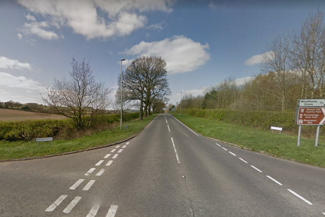 <p>The body of a woman was found on this country road in Leicestershire, near the junction of Charley Road and Beacon Road</p>