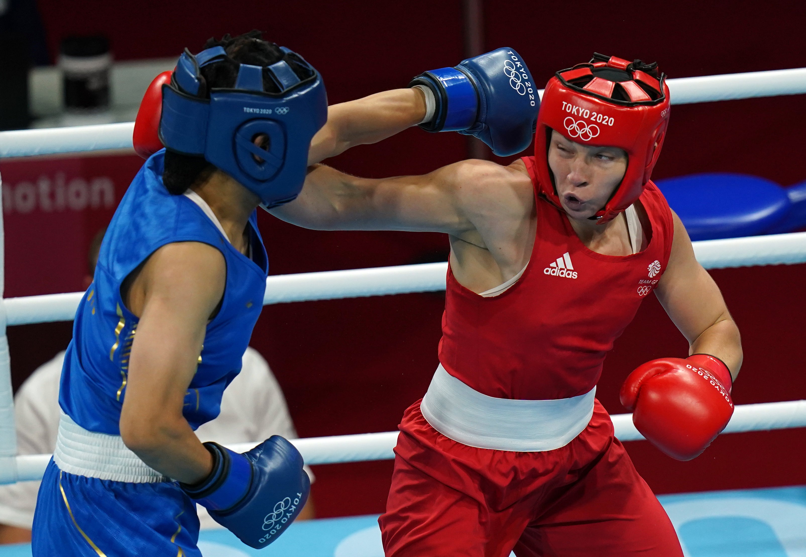 Lauren Price (right) en route to middleweight gold, one of six medals won by the GB boxing squad in Tokyo (Adam Davy/PA Images).