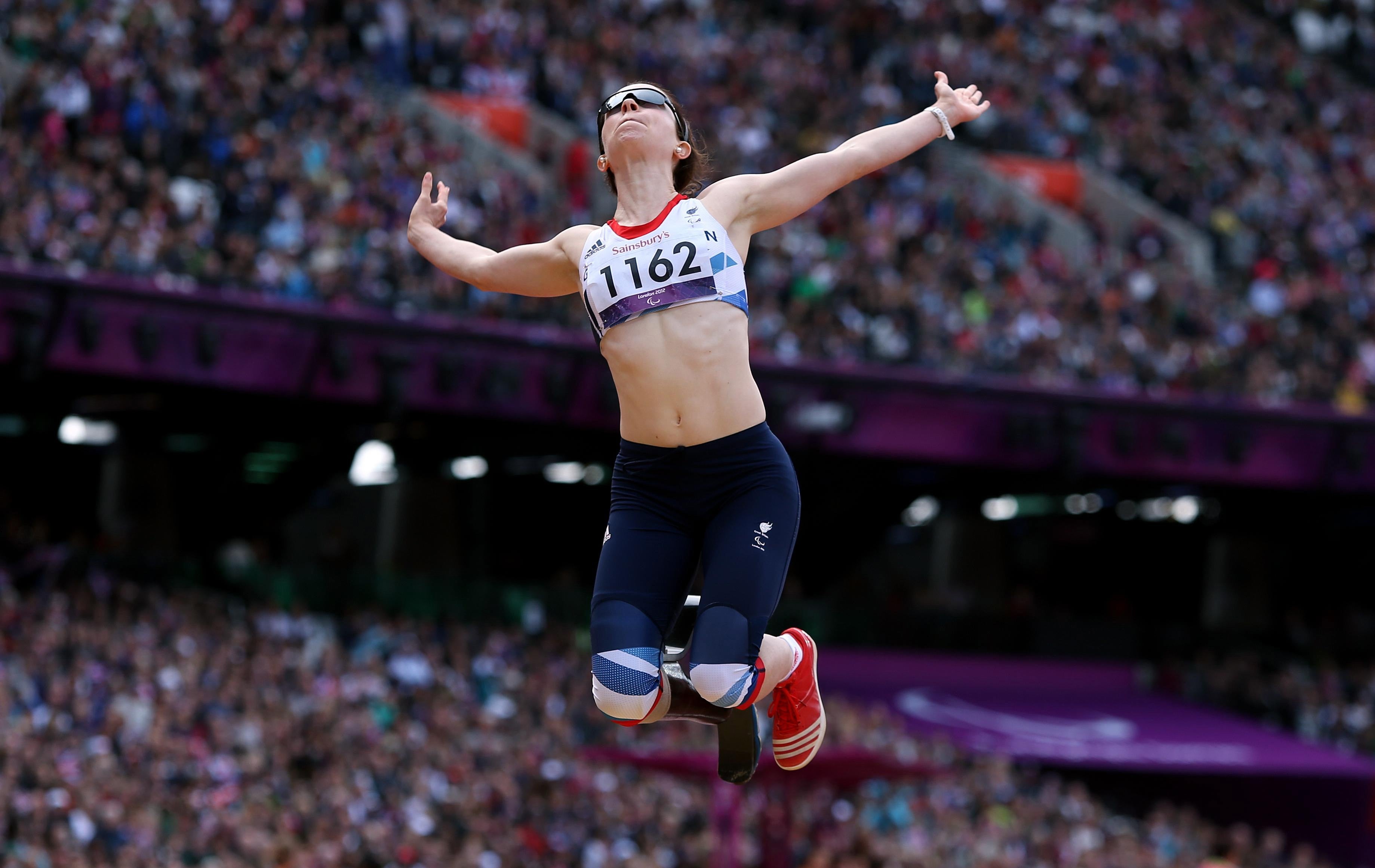 Stef Reid on her way to silver at the London 2012 Games (David Davies/PA)