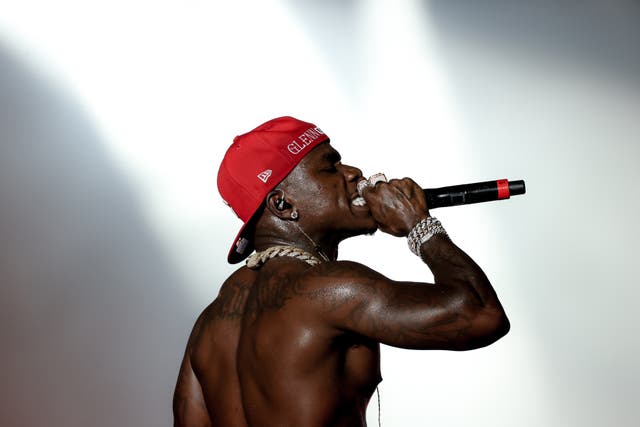<p>File image: DaBaby performs on stage during Rolling Loud Miami in 2021</p>