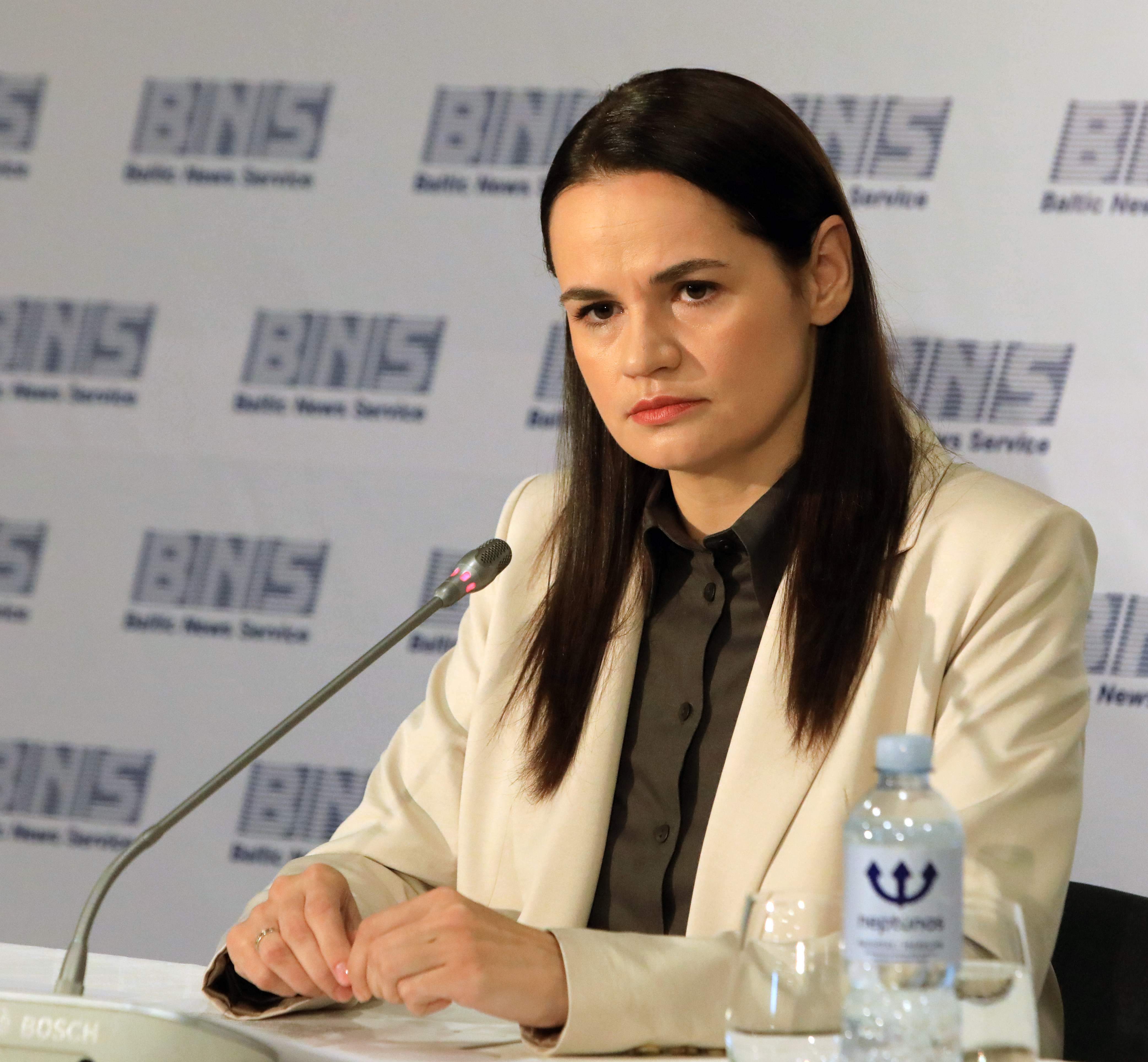 Belarus’s opposition candidate Svetlana Tikhanovskaya in August 2020