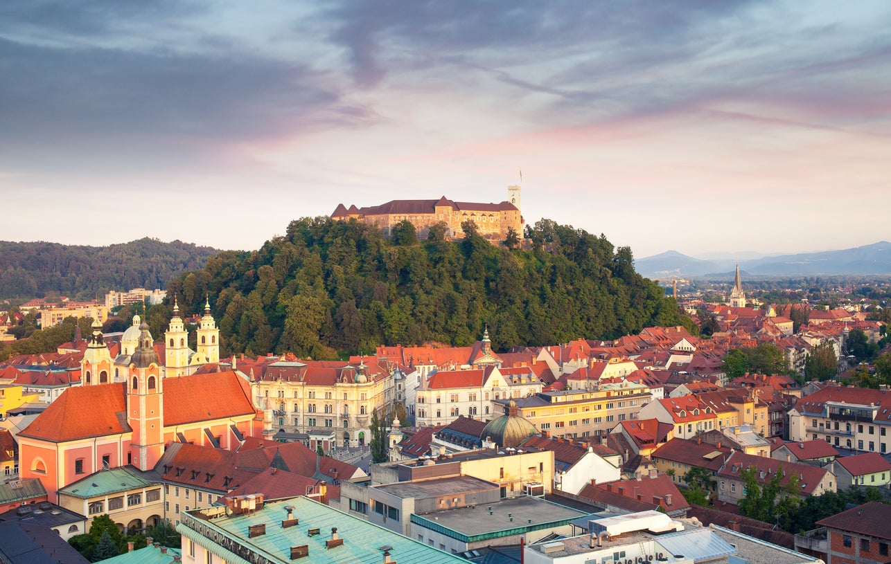 Ljubljana castle overlooks the city